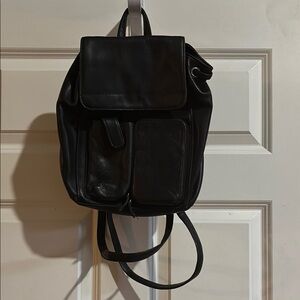 Black Leather Backpack